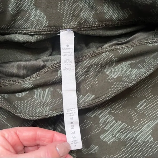 Lululemon Ready to Rulu Jogger 29" Heritage Camo Dark Olive Green Twill Size 6 - Image 8