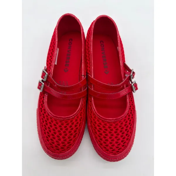Converse Chuck Taylor All Star Dainty Mary Jane Knit Loafer Retro Ruby Red 8 - Image 4