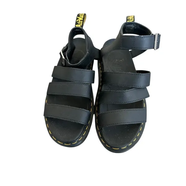 Dr. Martens Blaire Hydro sandals Black Leather Womens Sz 7 EUC - Image 2