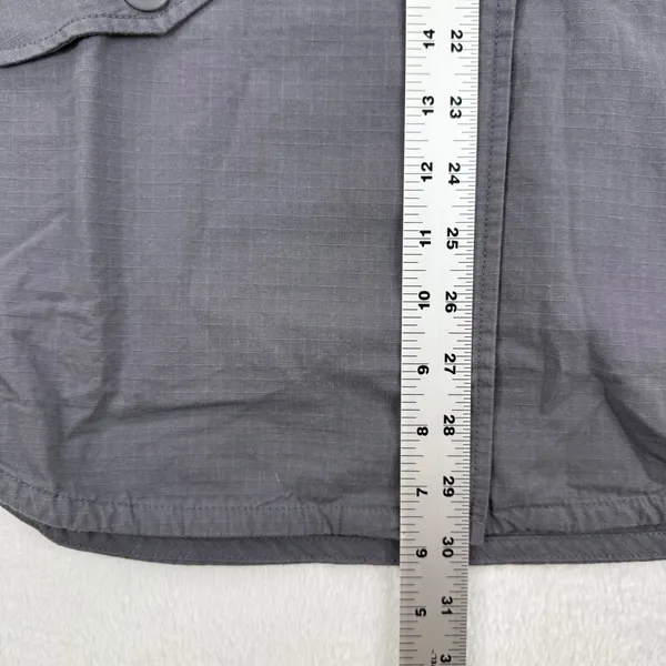 Monrow Womens Gray Button Up Ripstop Shirt‎ Jacket Shacket Utility Chore Size M Size M - Image 3