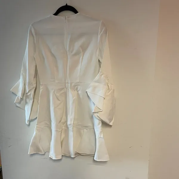 ALC Cassidy White Flounce Sleeve Mini Dress - Image 4