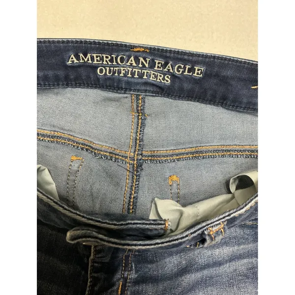 American Eagle Womens Hi-Rise Jegging Jeans Size 8 Long Dark Wash Stretch Denim - Image 3