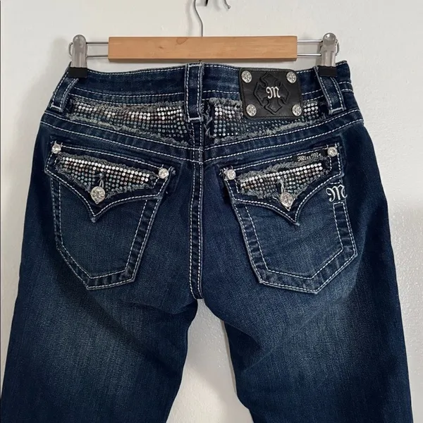 Miss Me Dark Indigo Skinny Jeans EUC - Image 2