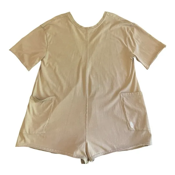 Free People Movement Hot Shot Tan Romper Tee, Small - Image 6