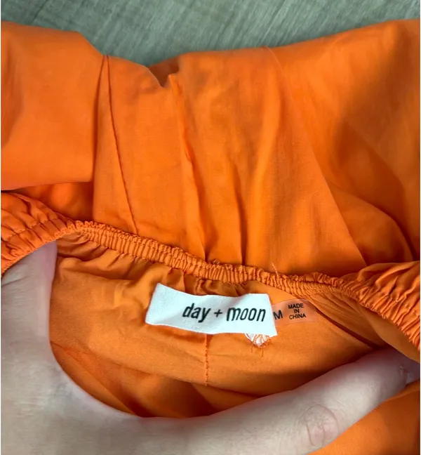 Orange Ruffle Dress Size M - Image 3