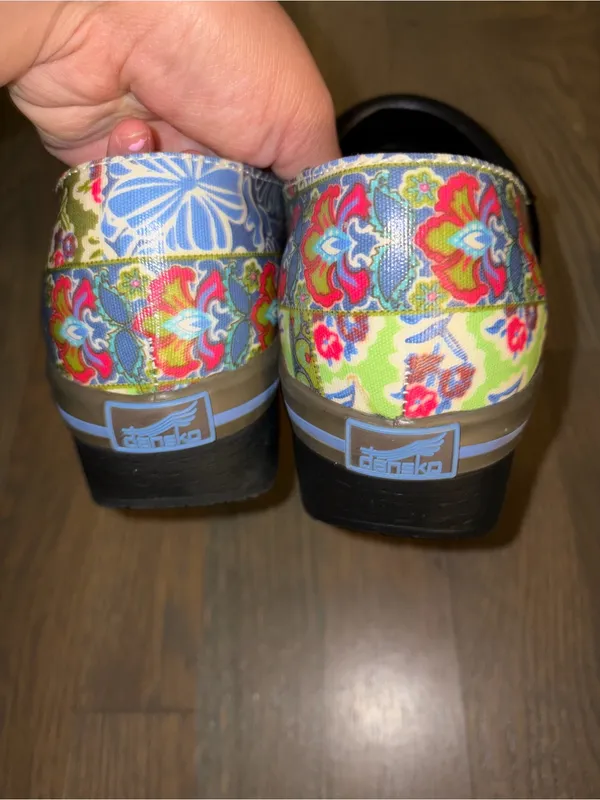 Dansko Vegan Floral Patchwork Professional Clogs EU 40 Nurse Comfort Shoes - Image 8