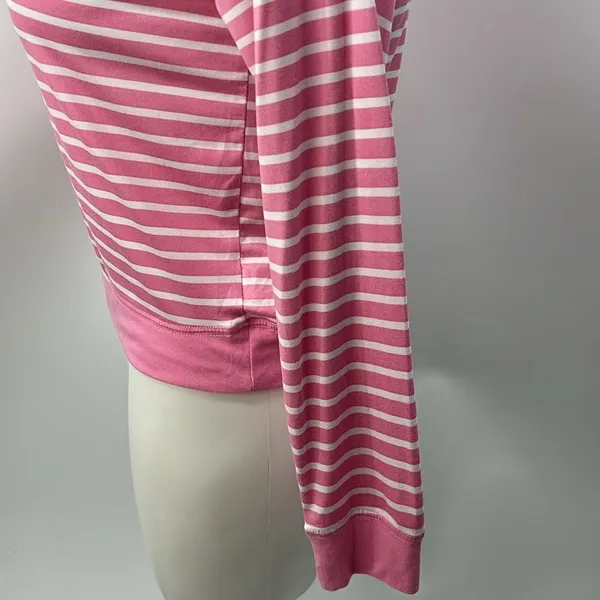 Draper James pink ladies striped long sleeve top medium - Image 4