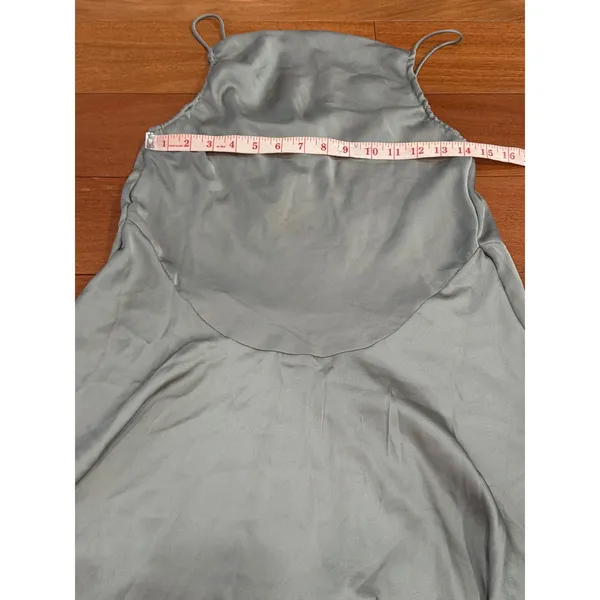 NWOT Free People Intimately Slip Dress Womens Sage Green Satin Ruffle XS - Image 6