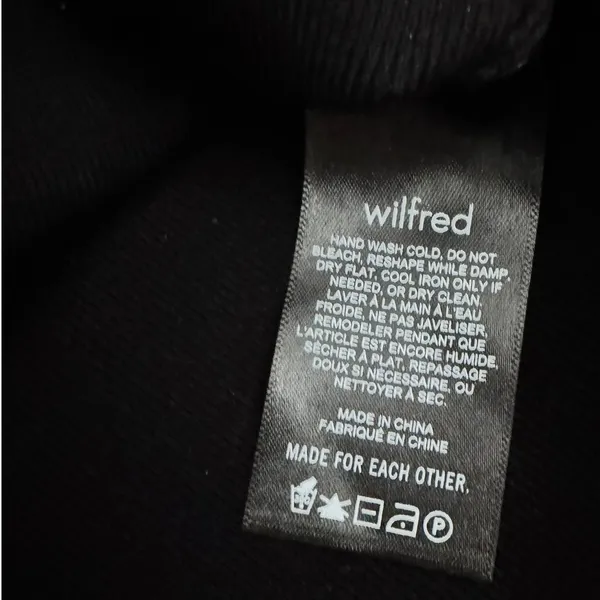 Wilfred‎ Aritzia Black Organza Puff Sleeve Square Neck Knit Top M - Image 4