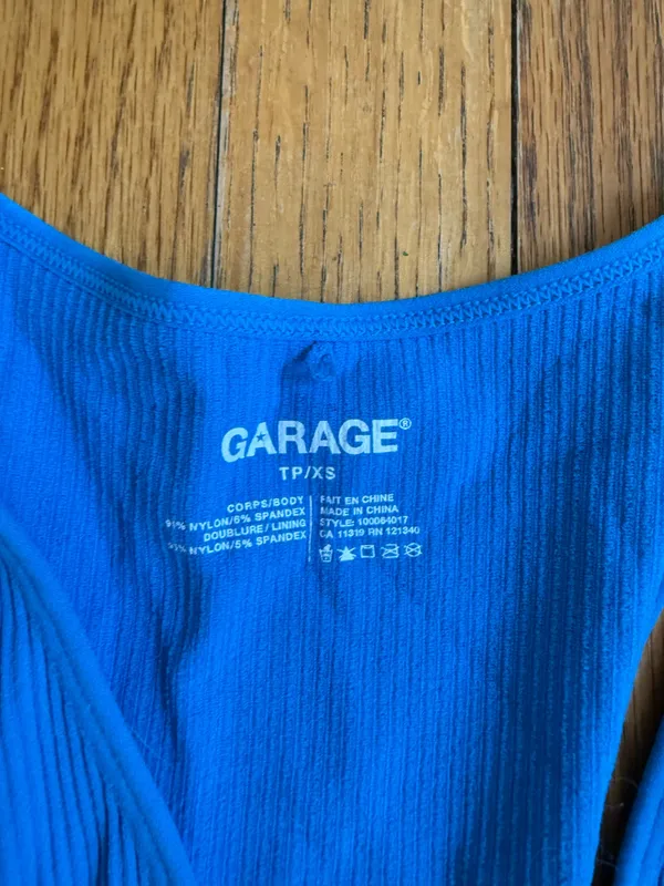 garage blue tank top xs - Image 2
