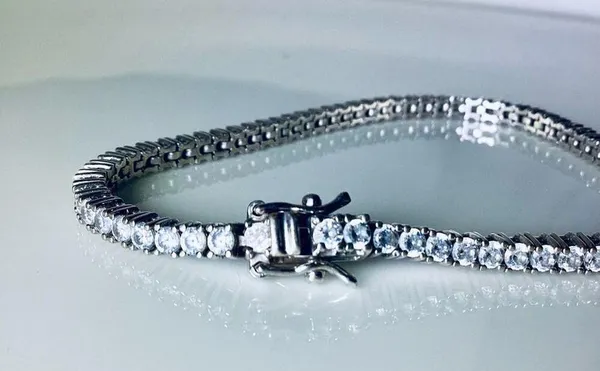 NWOT 925 Sterling Silver 4mm Tennis Bracelet - Image 4