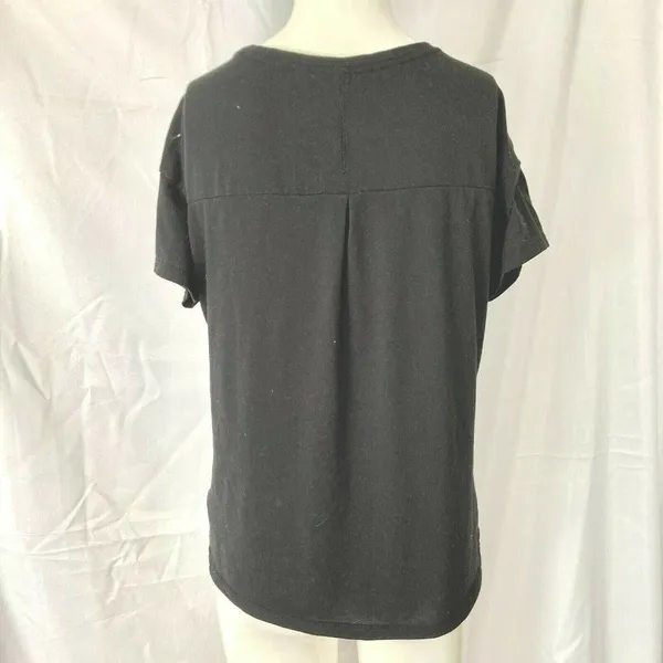 Athleta Top‎ Black plain Tee Shirt Short Sleeve XS - Image 3