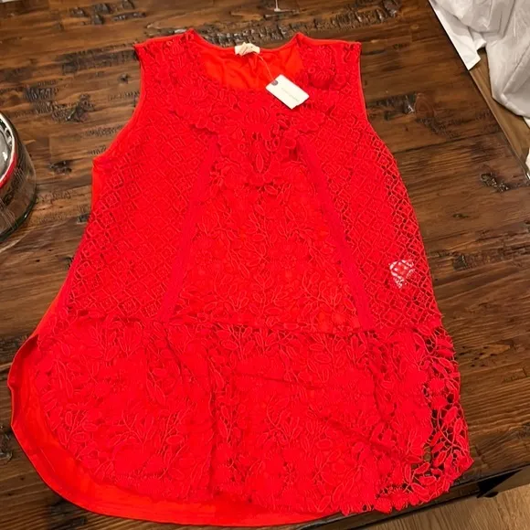 Anthropologie tiny‎ small newest tags lace front sleeveless top - Image 2