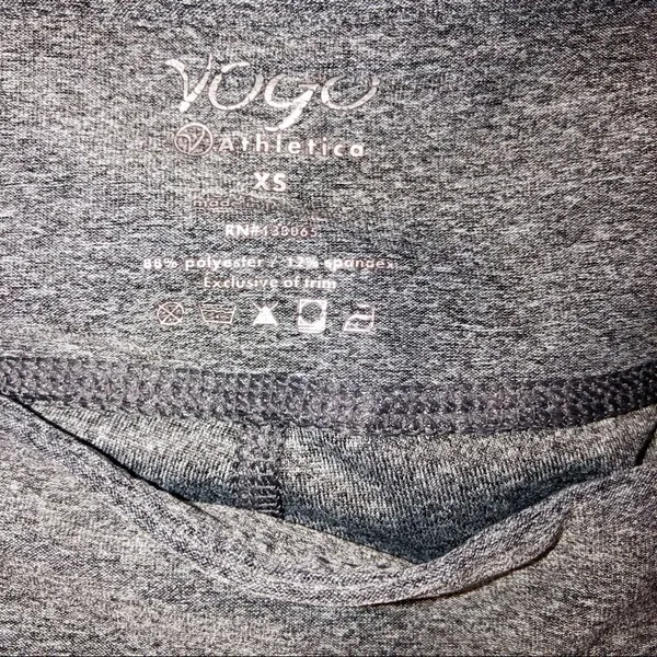 VOGO xsmall grey full length yoga gym leggings - Image 3