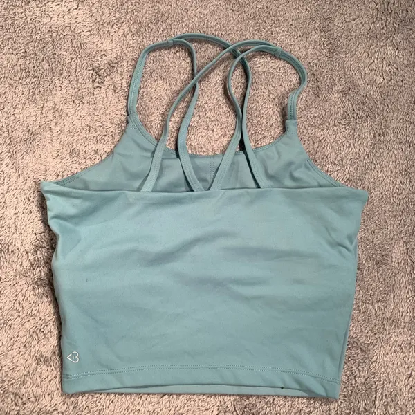 Blogilates strappy cropped tank top blue XS - Image 2