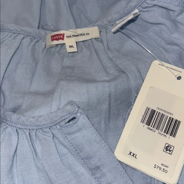 NWT Levi's® Women's Jolene Maxi Dress Light Blue Honestly Happy XXL - Image 9
