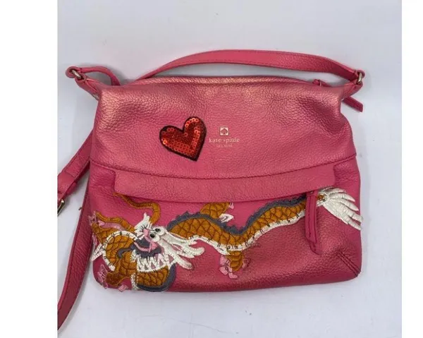 Kate Spade Pink Leather Crossbody With Customized - Image 3