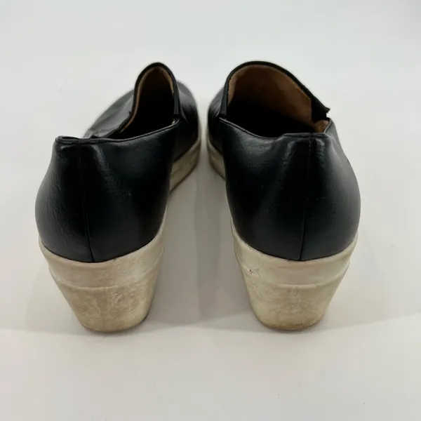Naturalizer Women black Sandra Slip On faux leather Wedges comfort shoe size 9 - Image 6