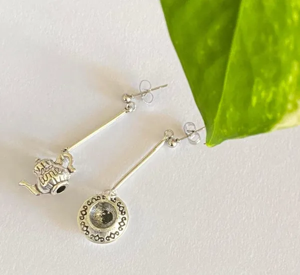 Handmade Cute Vintage Style Teacup Mug Dangle Earrings🫖 - Image 2
