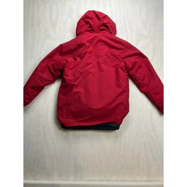 LL Bean‎ Womens Red Hooded Parka Jacket Size Medium Outdoor Outfitters - Image 5