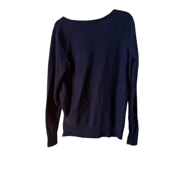 Abercrombie and Fitch Women's Size‎ XL 100% Cashmere Navy Sweater - Image 3
