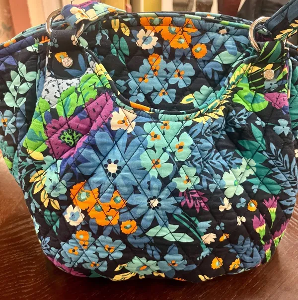 Vera Bradley Midnight Blues Glenna Quilted Satchel Shoulder Bag - Image 2