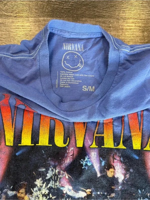 Nirvana Oversized Graphic Band T-Shirt Small/Medium Rock Music 100% Cotton - Image 2
