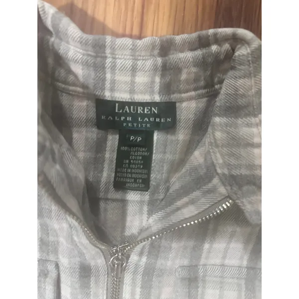 Ralph Lauren Y2K Women’s Quarter Zip Flannel Sweater - Image 2
