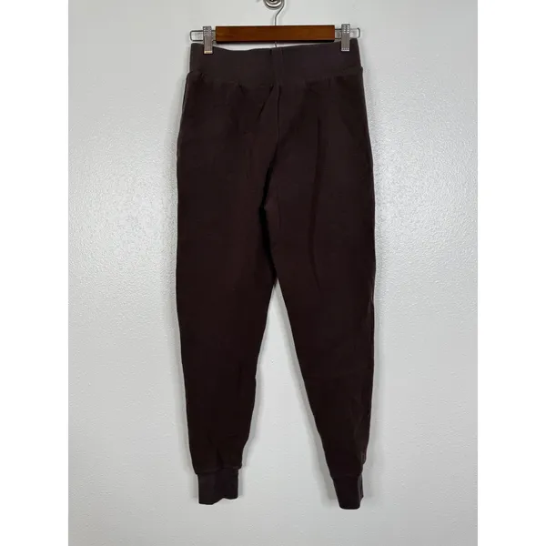 Paragon Womens High Waisted Espresso Brown Fleece Joggers Sweatpants Size Medium - Image 2