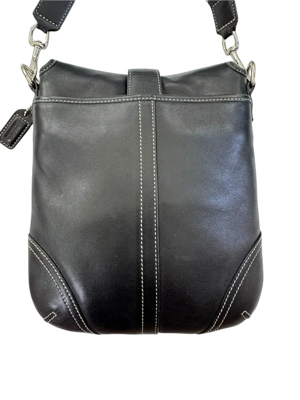 Vintage Coach Black Leather Soho Duffle Flap Crossbody Bag 9480 Y2K - Image 3