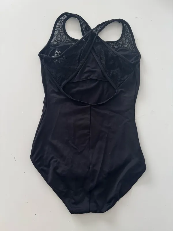 Mirella Black Lace Adult Leotard Bodysuit Small - Image 3