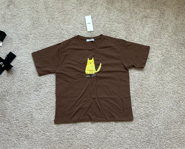 Polka Dot Cat Tee. XS - Image 4