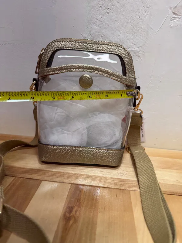 Game day clear crosssbody bag Gold - Image 2