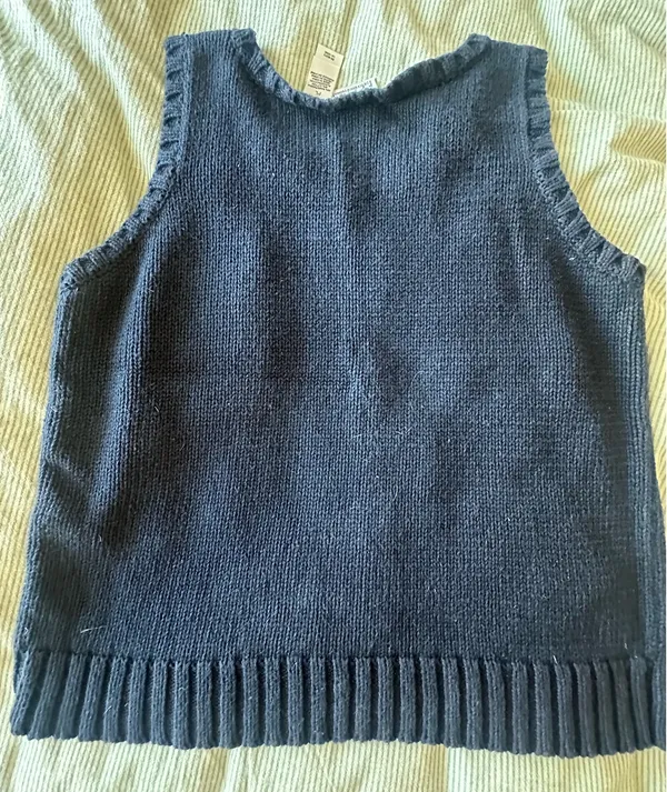 Vintage American Flag sleeveless sweater top - Image 4
