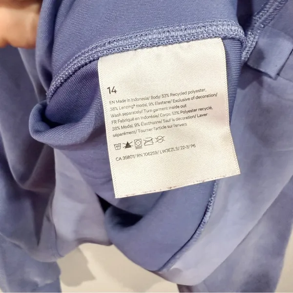 Lululemon Softstreme Perfectly Oversized Cropped Crew Water Drop Blue Size 14 - Image 2