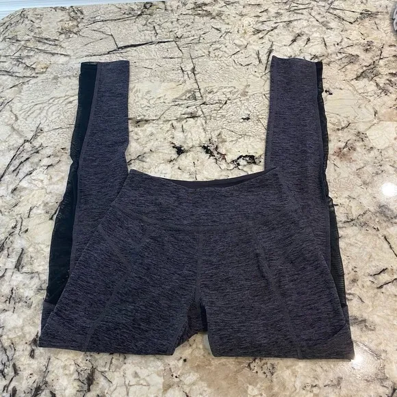Beyond Yoga Purple/ Grey Leggings‎ with Mesh Size Extra Small - Image 2