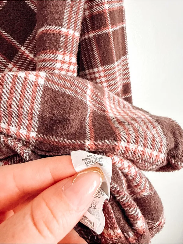 Aerie Brown Plaid Flannel Shirt SP 100% Cotton Button Down Oversized - Image 4