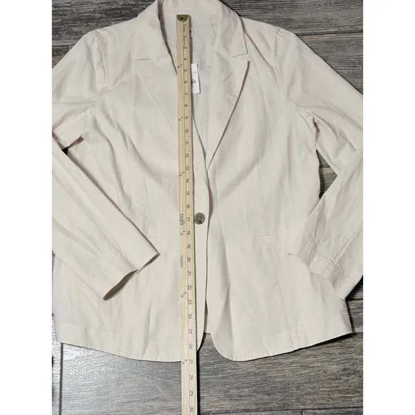 NWT J.Crew‎ Blazer Cream Beige Linen Cotton Size 10 Holland Preppy Career Jacket - Image 7