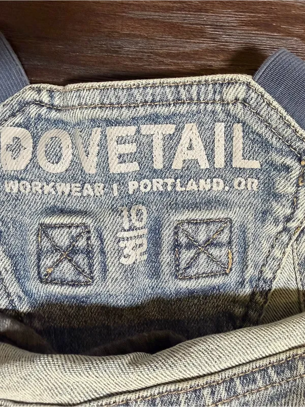 Dovetail Workwear Freshley Overalls 10x32 Vintage Denim Stretch Utility NWT - Image 6