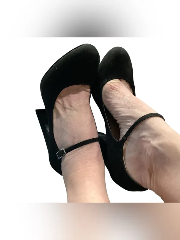 American Rag CIE Black Suede Mary Jane Block Heels WORN ONCE for 3 hours - Image 12