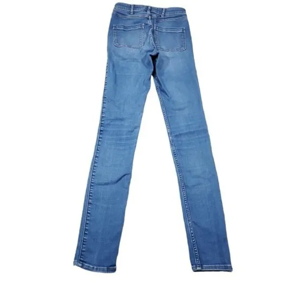 READ Abercrombie High Rise Super Skinny Jeans Size 00 24 x 31 Button Fly Stretch - Image 2