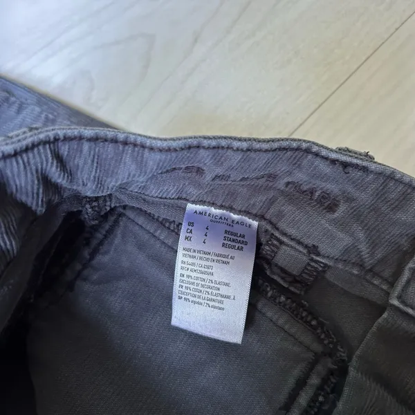 American Eagle High Rise Corduroy Black Flare Jeans Button Fly Size 4 - Image 5