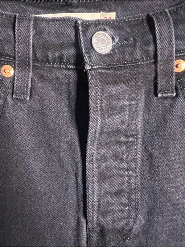 Levi’s Shorts Bundle in Size 24. Black one is Rib Cage. Blue one is 501. - Image 6