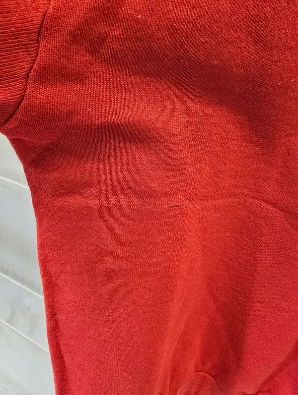 {XXL} Vintage Disney Mickey Mouse Sweatshirt Brazos Sportswear Red **flaws** - Image 15