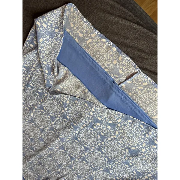 Luxology Blue White Mandala Print Bell Sleeve Dress Women's XL‎ - Image 4