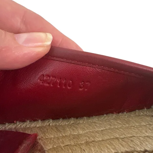 Gucci Tian GG Supreme Espadrille Flats Floral‎ Bird Print 37 - Image 9