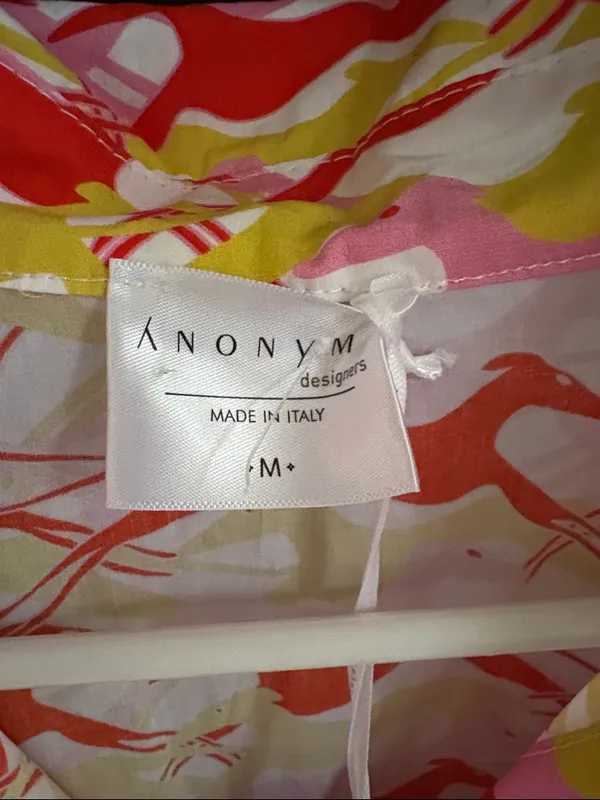 NWT ANONYME Dog Print Button Up Top Size Medium Retail $135.00 - Image 4