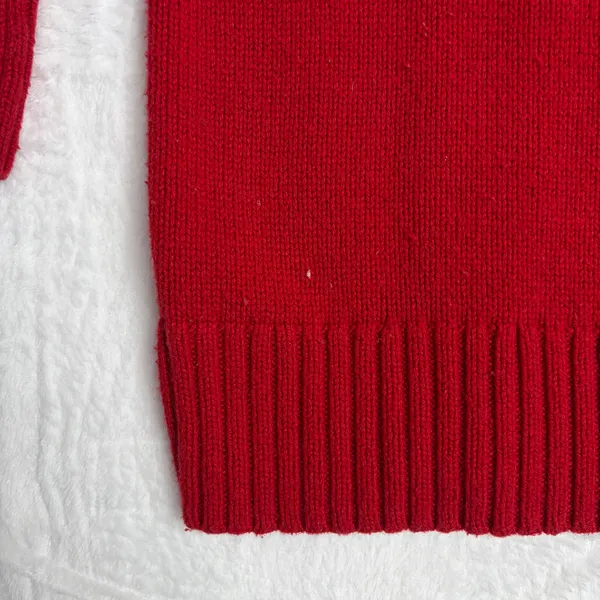 GUESS Cable-Knit Turtleneck Sweater Dress Women's M Red Parisian Holiday Party - Image 11