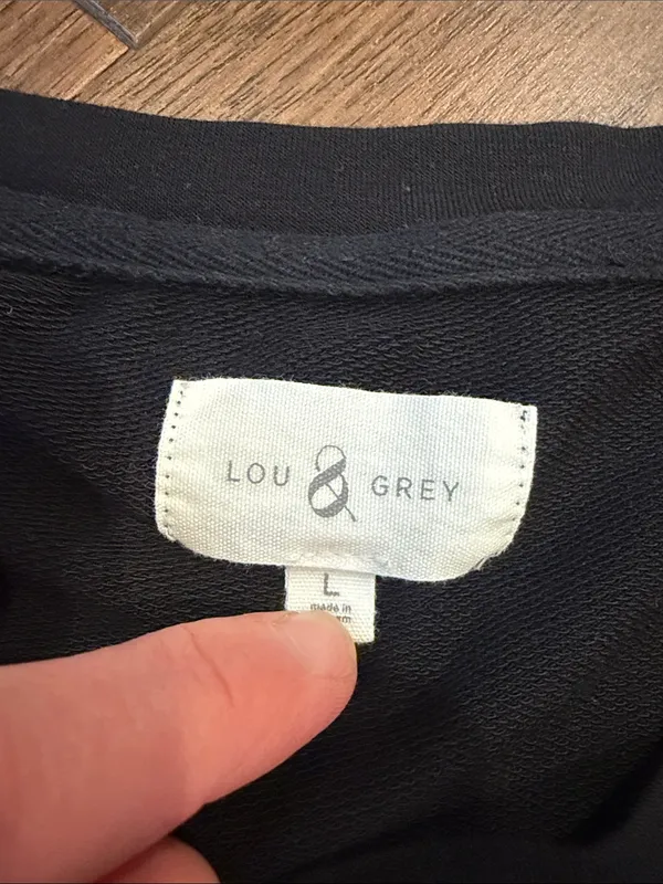 Lou & Grey Black Short-Sleeve Pocket T-Shirt Dress Size Large - C66-025 - Image 2