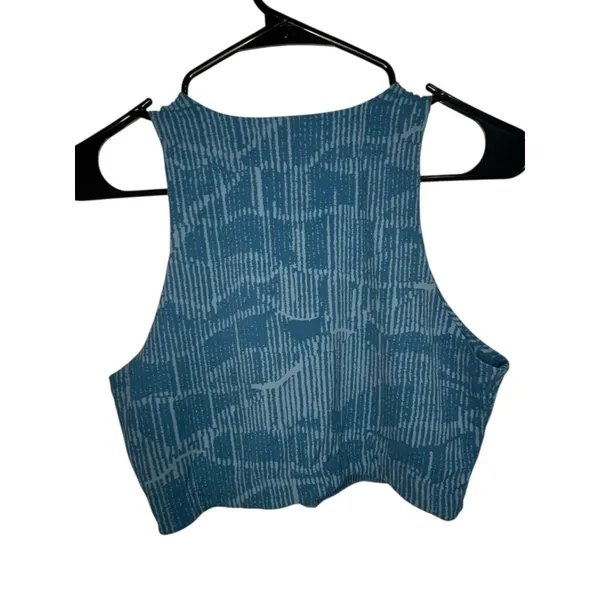 REI Co-op Blue Cropped Athletic Workout Yoga Tank Top - Image 3